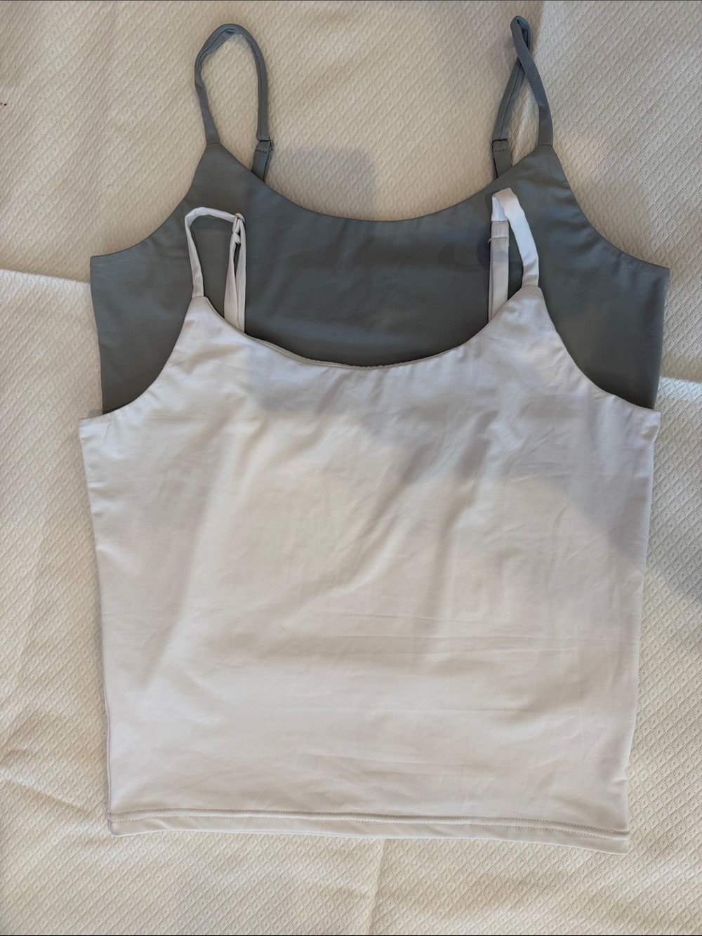 Everyday Slim Fit Camisole Tank - White & Gray
